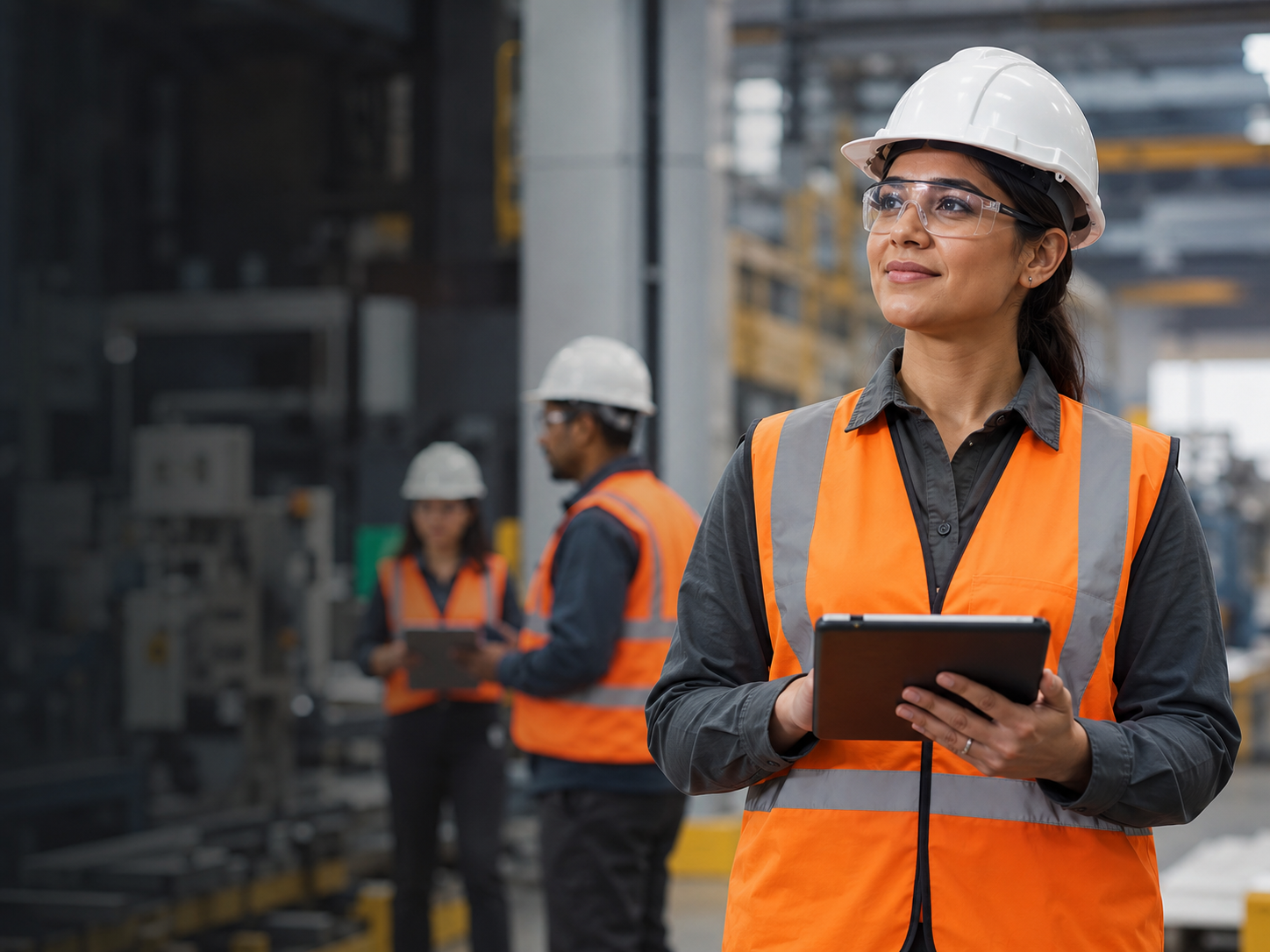 Profissional realizando inspeção de segurança do trabalho